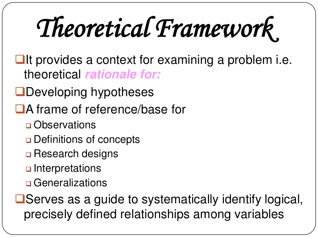 theoretical framework in research